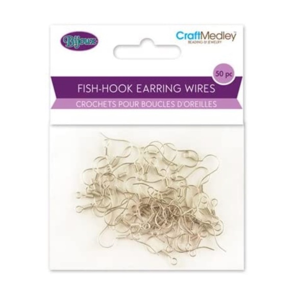 50 pcs Silver Fish-Hook Earring, 0.75" inch - Picture 1 of 1